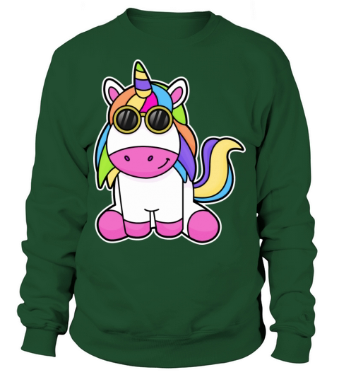 Unicorn With Sunglasses Sweatshirt Unisex