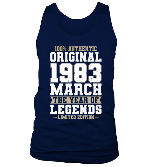 40th birthday march 1983 original 1983 Tank Top Unisex