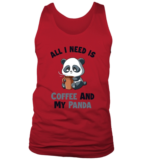 Coffee and my Panda Barista Queen Latte Art Coffee Tank Top Unisex