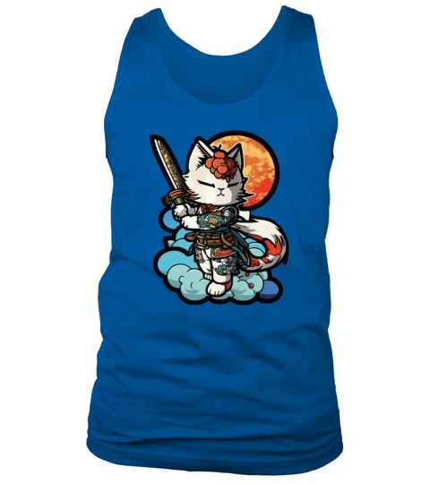 Female Samurai Cat Vintage Tank Top Unisex