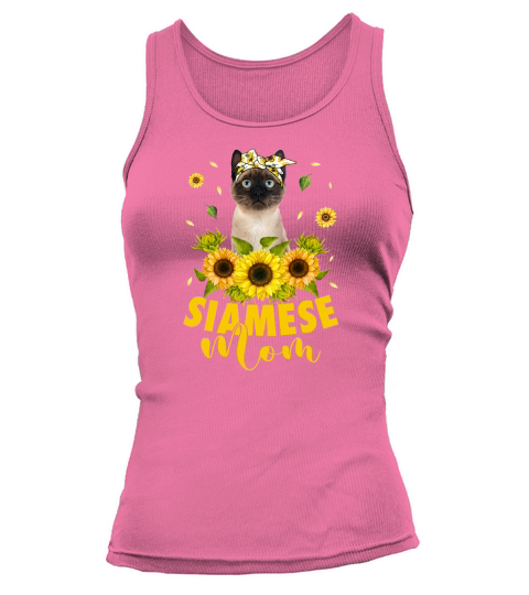 Cute Siamese Mom Cat Sunflowers Bandana Mothers Day Women Tank top Woman