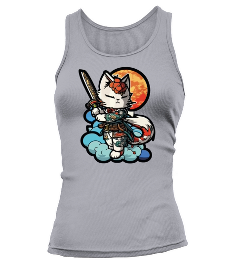 Female Samurai Cat Vintage Tank top Woman