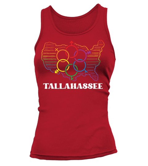 Tallahassee Pride Flag Pride Month LGBTQ Flag LGBT Tank top Woman
