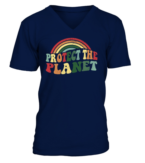 Vintage Classic Earth Day - Protect the Planet V-Neck T-shirt
