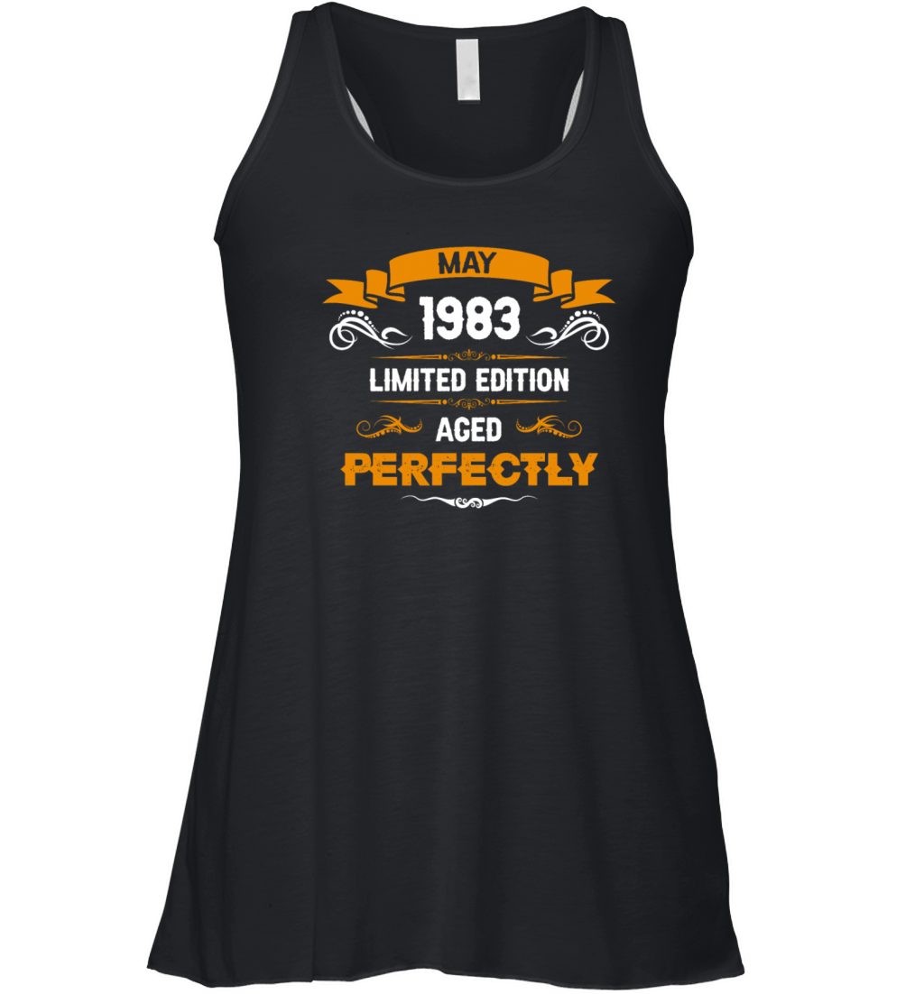 May 1983 Vintage Birthday Present Women's Flowy Tank Top