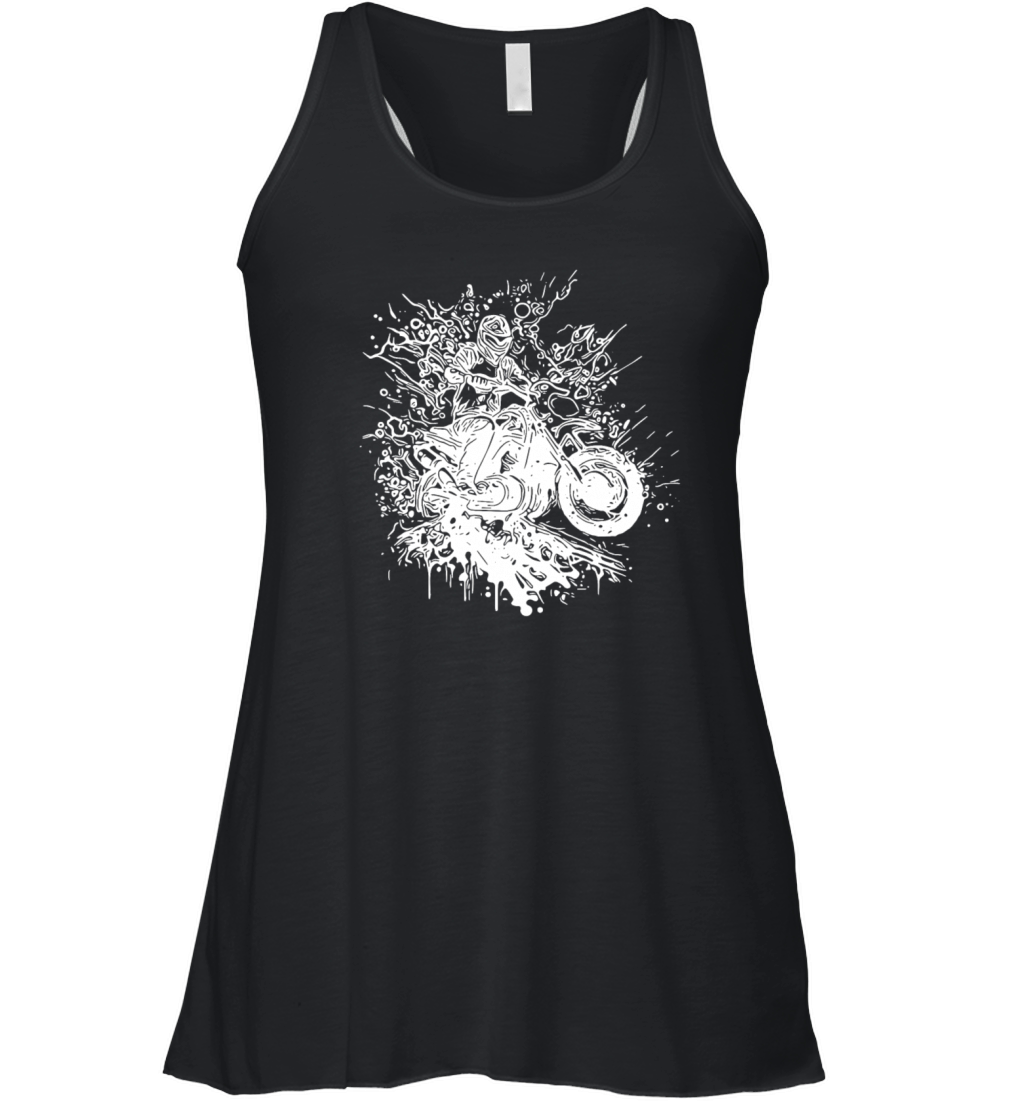 Motorcycling Vintage Splash Rider Style Women's Flowy Tank Top