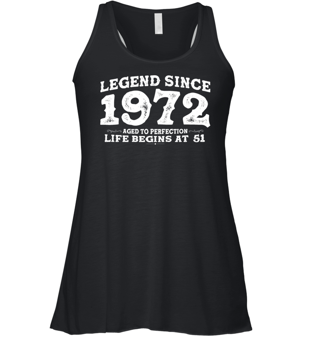 Vintage 1972 Shirt for Men Women 51 Year Old 51st Women's Flowy Tank Top