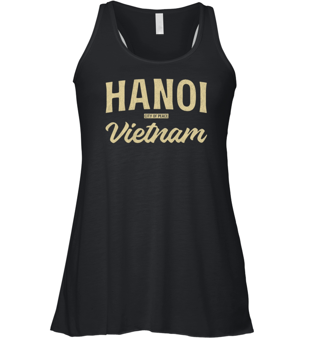Vintage Hanoi Vietnam Typography Design Women's Flowy Tank Top