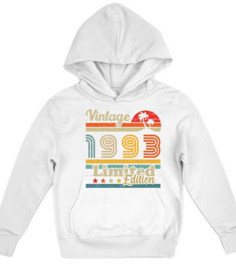 1993 Vintage Born in 1993 Gift Kids Hoodie