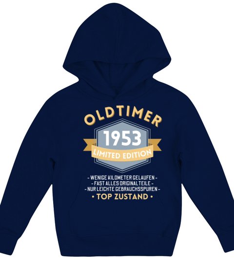 70th Birthday Vintage 1953 Kids Hoodie