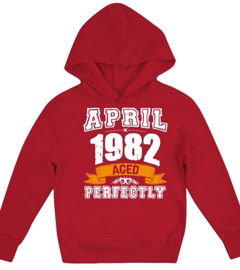 April 1982 Vintage Birthday Present Kids Hoodie