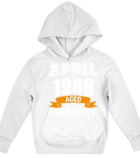 April 1988 Vintage Birthday Present Kids Hoodie