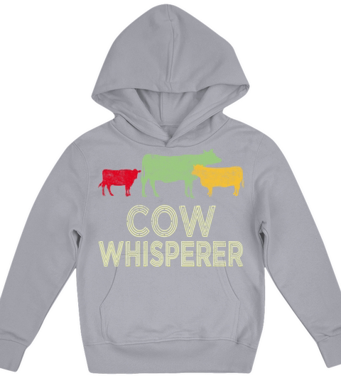 Cow Whisperer Retro Vintage Distressed Funny Kids Hoodie