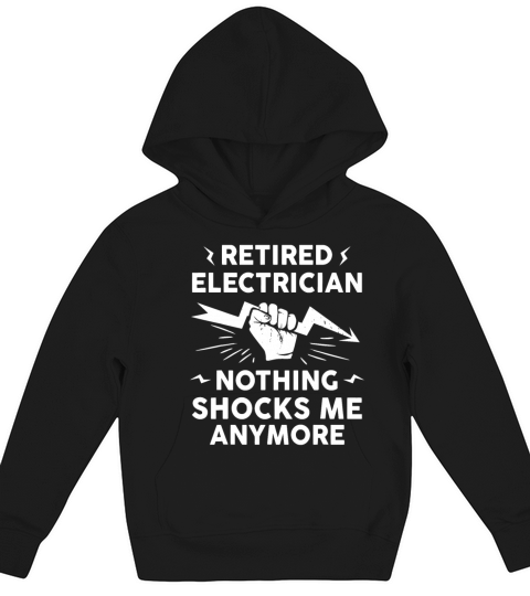Electrician Retirement Art For Men Women Retired E Kids Hoodie