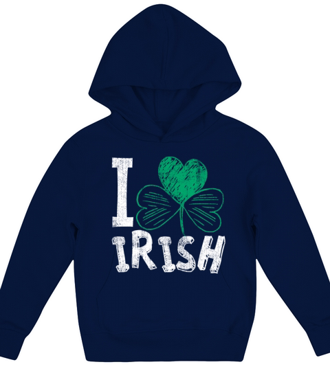 I love Irish retro vintage St Patricks Day Kids Hoodie