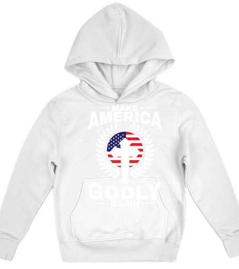 Make America Godly Again Christianity Symbol Kids Hoodie