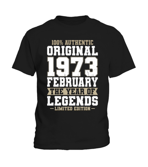 50th birthday february 1973 original 1973 Kids T-Shirt