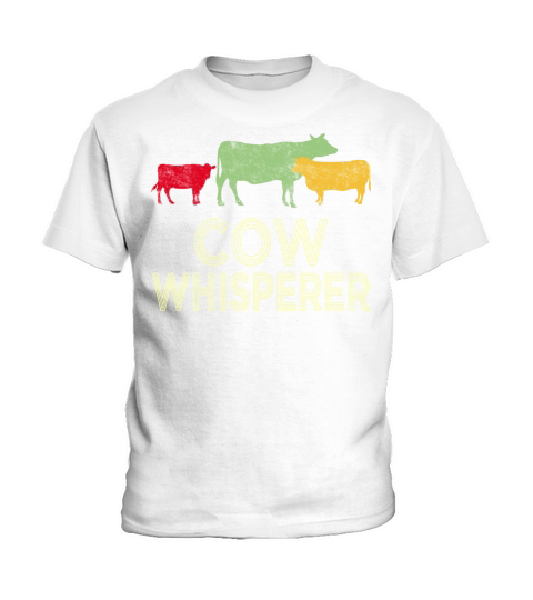 Cow Whisperer Retro Vintage Distressed Funny Kids T-Shirt