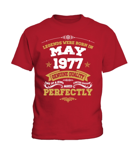 Vintage Aged To Perfection May 1977 Kids T-Shirt