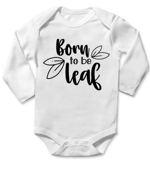 Plants Born to be leaf Long Sleeve Baby One-Piece