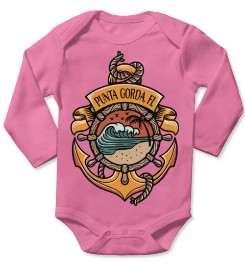 Punta Gorda Florida West Coast Beaches Boating Long Sleeve Baby One-Piece