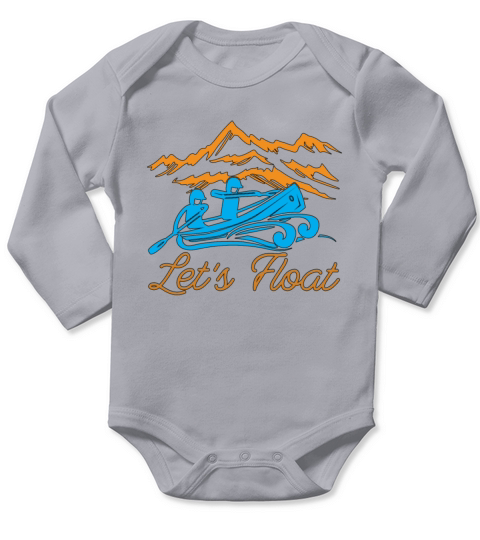 Rafting Lets Float Boating Paddling Water Sports Long Sleeve Baby One-Piece