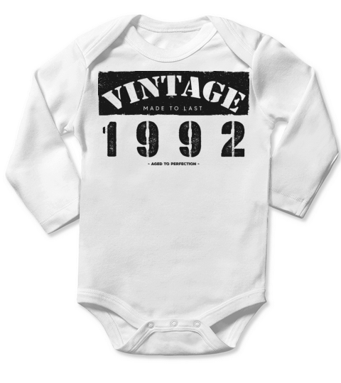 Vintage Classic 1992 31st Birthday - 31 Years Old Long Sleeve Baby One-Piece