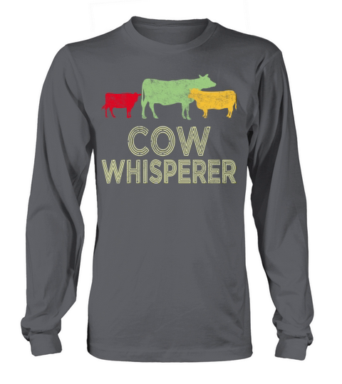 Cow Whisperer Retro Vintage Distressed Funny Long sleeved Unisex