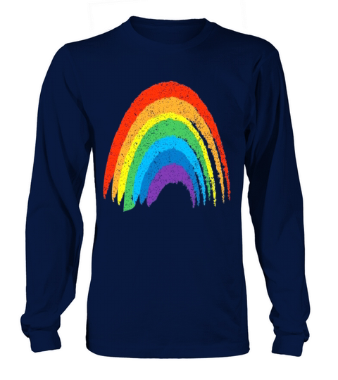 Vintage Retro Rainbow Classic Distressed Design Long sleeved Unisex