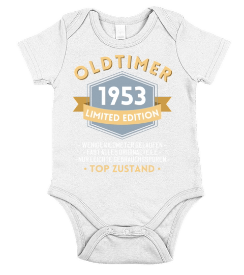70th Birthday Vintage 1953 Short Sleeve Baby One-Piece