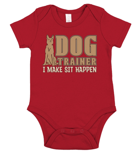 Animal Trainer Dog Trainer I Make Sit Animal Lover Short Sleeve Baby One-Piece