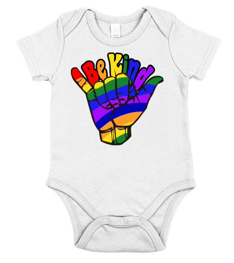 Be Kind Pride Month LGBT Short Sleeve Baby One-Piece