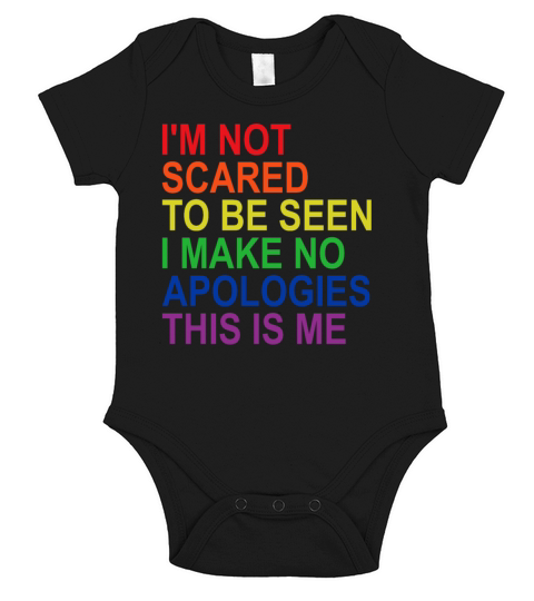 Im Not Scared To Be Seen Short Sleeve Baby One-Piece