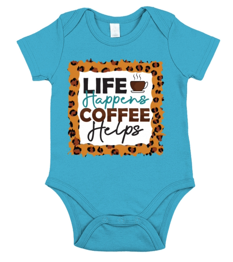 Life Happens Coffee Helps Short Sleeve Baby One-Piece