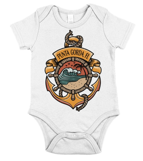 Punta Gorda Florida West Coast Beaches Boating Short Sleeve Baby One-Piece