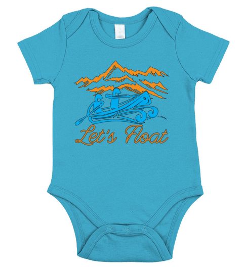 Rafting Lets Float Boating Paddling Water Sports Short Sleeve Baby One-Piece