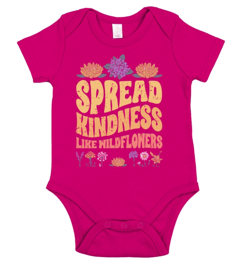 Vintage Spread Kindness Like Wildflowers Short Sleeve Baby One-Piece