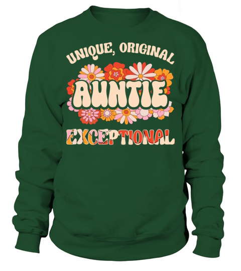 Floral Aunt Unique Original Exceptional Auntie Sweatshirt Unisex