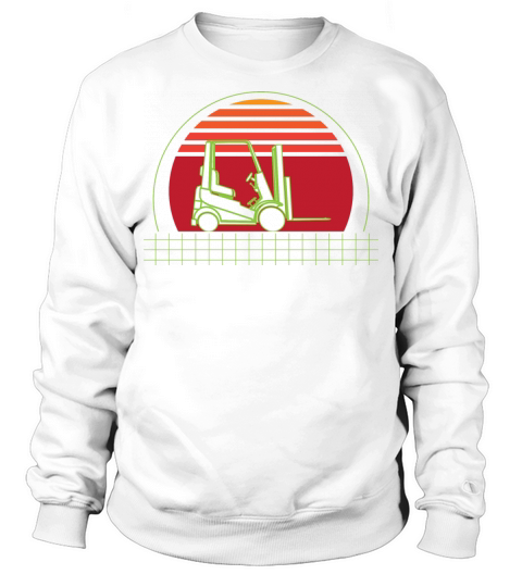 Retro 80 Style Forklift Operator Sweatshirt Unisex