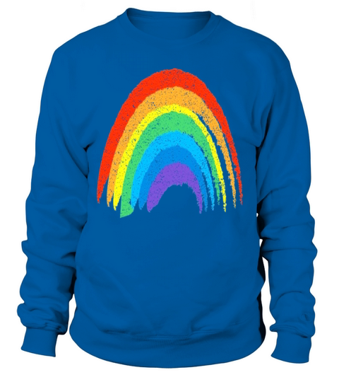 Vintage Retro Rainbow Classic Distressed Design Sweatshirt Unisex