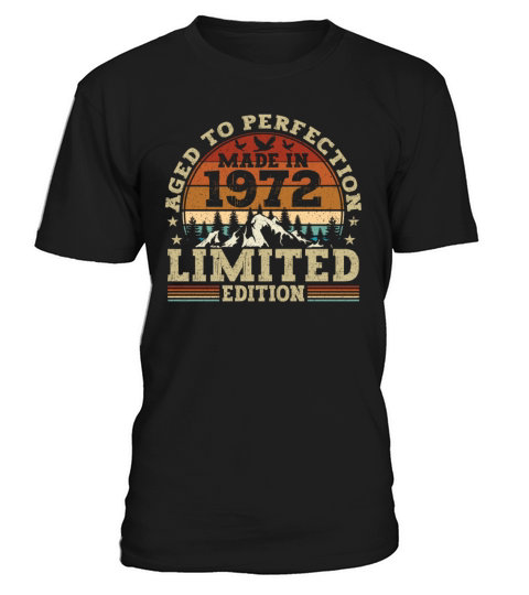 Vintage 1972 Retro Birthday Gift T-Shirt Unisex