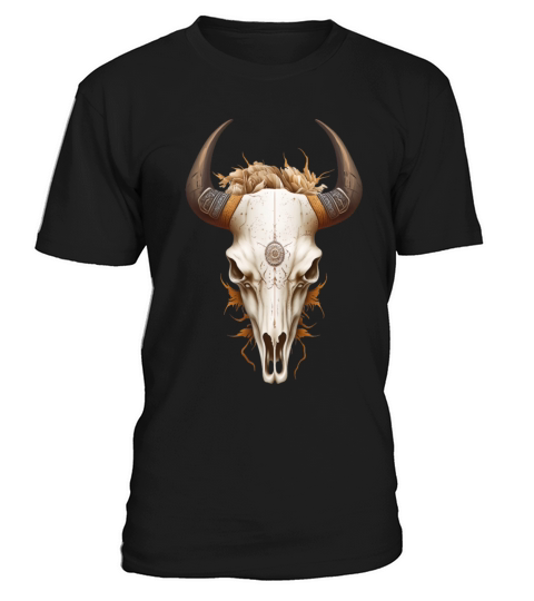Western Cattle Skull Vintage Longhorn Cow Long T-Shirt Unisex