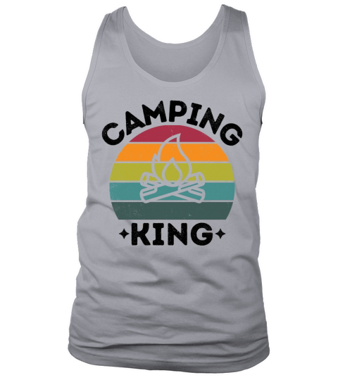 Camping King vintage retro colorful black Tank Top Unisex