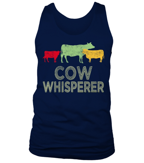 Cow Whisperer Retro Vintage Distressed Funny Tank Top Unisex
