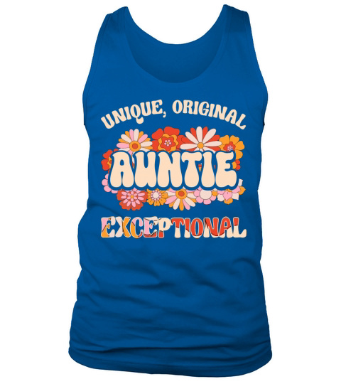 Floral Aunt Unique Original Exceptional Auntie Tank Top Unisex