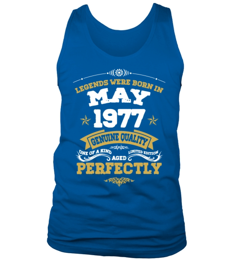 Vintage Aged To Perfection May 1977 Tank Top Unisex