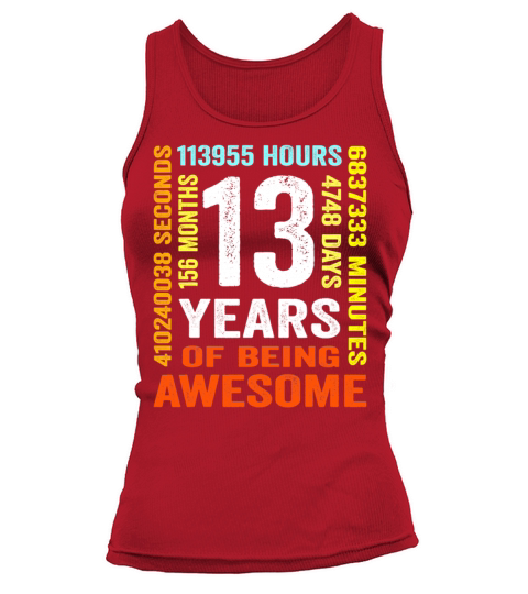 13th Birthday 13 Years Old Vintage 156 Months Boy Tank top Woman
