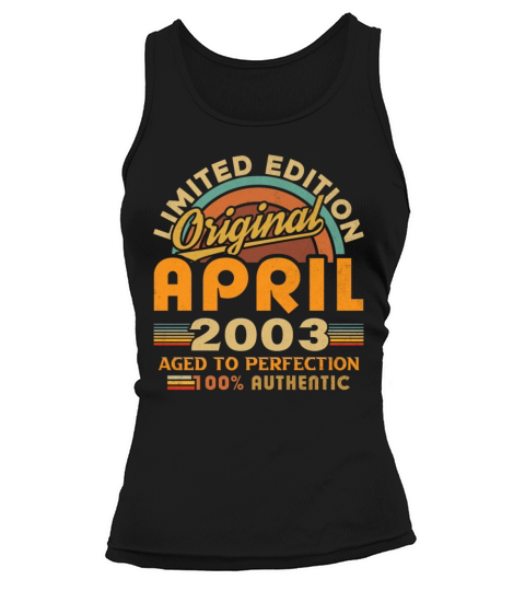 2003 April Vintage Born in 2003 April Gift Tank top Woman