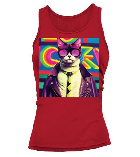 cat daddy black cat vintage eighties style Tank top Woman