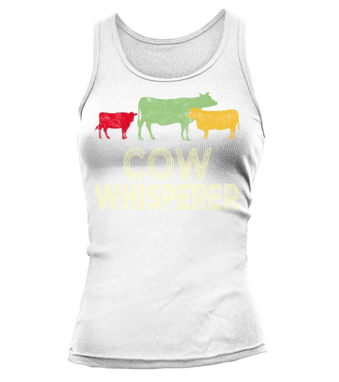Cow Whisperer Retro Vintage Distressed Funny Tank top Woman